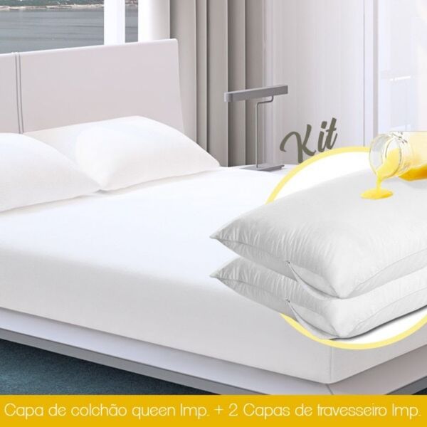 Protetor De Colchão Impermeavel Queen Box Capa Colchão 2 Fron