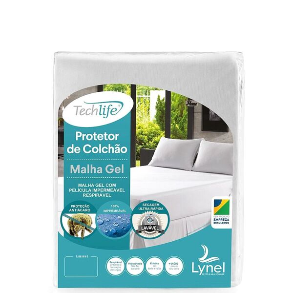 Protetor De Colchão Malha Gel Queen Lynel Branco Un