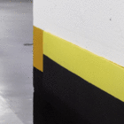 Protetor de Garagem Eva 100x30x1cm Preto e Amarelo 1 peça Fixtil