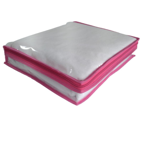 Protetor De Lençol Tam Pp Pvc Cristal Pink C/ Zíper