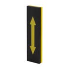 Protetor Parachoque 30x8cm EVA Preto e Amarelo