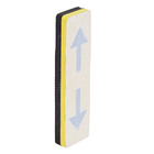 Protetor de Parachoque 30x8x3cm EVA Preto e Amarelo Fixtil 2 peças