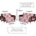 Protetor De Sofá 2 E 3 Lugares Bouquet Rosé Enxovais Aquarela
