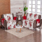 Protetor De Sofá 2 E 3 Lugares Rosas Vermelho E Marrom Enxova