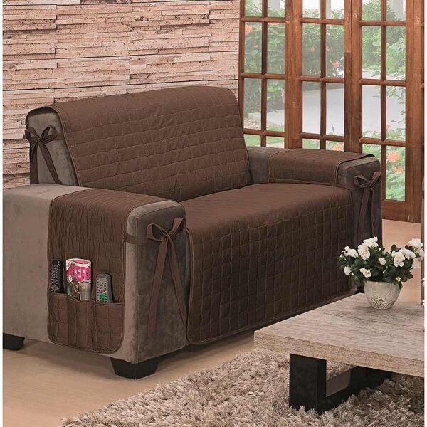 Protetor De Sofá Avulso King Premium Para 2 Lugares Dupla Fac