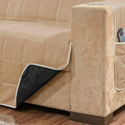 Protetor De Sofá Dupla Face 3 Lugares Preto Com Bege