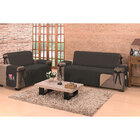 Protetor De Sofá Dupla Face Premium 3 Lugares King - Preto/cá