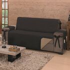 Protetor De Sofá Dupla Face Premium 3 Lugares King - Preto/cá