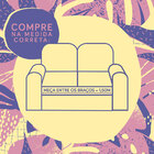 Protetor De Sofá Dupla Face Premium 3 Lugares - Vermelho/cáqui