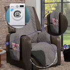 Protetor De Sofá E Assento De 50cm Manu Cinza E Preto