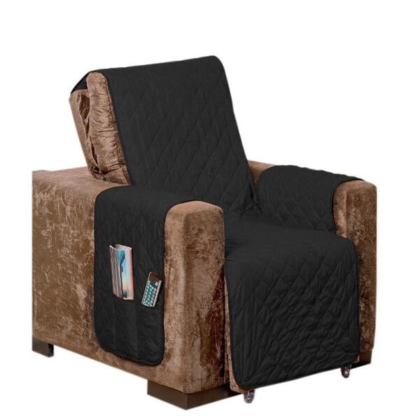 Protetor De Sofá E Assento De 50cm Manu Cinza E Preto