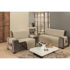 Protetor De Sofá Impermeável 03 E 02 Lugares Cáqui E Tabaco