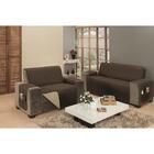 Protetor De Sofá Impermeável 03 E 02 Lugares King Tabaco