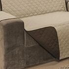 Protetor De Sofá Impermeável Assento De 50cm Cáqui E Tabaco