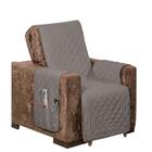 Protetor De Sofá Impermeável Assento De 50cm Cinza E Preto