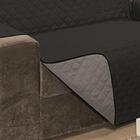 Protetor De Sofá Impermeável Assento De 50cm Cinza E Preto