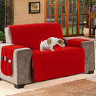 Protetor De Sofá Impermeável Casa Dona 2 Lugares Vermelho