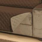 Protetor De Sofá Microfibra 03 E 02 Lugares Cáqui E Tabaco