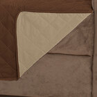 Protetor De Sofá Microfibra 03 E 02 Lugares Cáqui E Tabaco