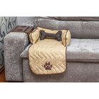 Protetor De Sofá Pet Pequeno Bege Martelado 45cm X 88cm X 15c