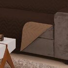 Protetor De Sofá Pratic P/ 4 Lugares Dupla Face - Caqui/tabaco