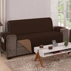 Protetor De Sofá Pratic P/ 4 Lugares Dupla Face - Caqui/tabaco