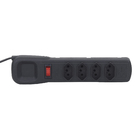 Protetor Elétrico 3 Metros 4 Tomadas 10A Preto Lexman