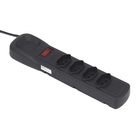 Protetor Elétrico 3 Metros 4 Tomadas 10A Preto Lexman