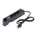 Protetor Elétrico 4Tomadas Cabo 85cm Bivolt Preto Lexman