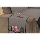 Protetor P/ Sofá De 02 Lugares 1,10m Dupla Face Manu Cinza