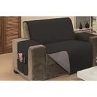 Protetor P/ Sofá De 02 Lugares 1,10m Dupla Face Manu Cinza