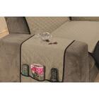 Protetor P/ Sofá De 02 Lugares King 1,20m D Face Manu Cáqui