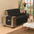 Protetor P/ Sofá De 02 Lugares King 1,20m Vermelho Com Preto