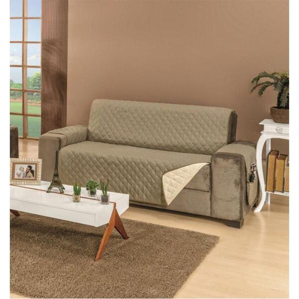 Protetor P/ Sofá De 03 Lugares 1,50m Cáqui Com Palha