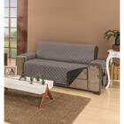 Protetor P/ Sofá De 04 Lugares King 2,40m Cinza Com Preto