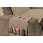 Protetor P/ Sofá De 2 Lugares King 1,20m Dupla Face Cáqui