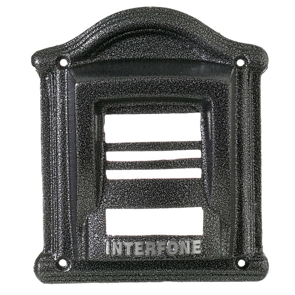 Protetor para Interfone F9 Vip Alumínio Fundido Prata/Ouro Craqueado/Branco/Ouro Envelhecido/Prata Envelhecido 23x20cm Decorarte