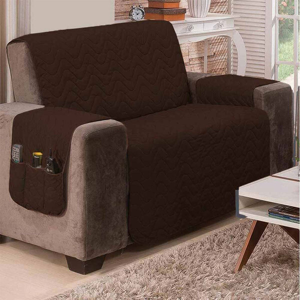 Protetor Para Sofá De 2 Lugares Tabaco / Cáqui Matelado Prátic