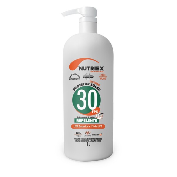 Protetor Solar Com Repelente De Insetos 30FPS Hipoalergênico 1L Nutriex