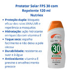 Protetor Solar Fps 30 Com Repelente 120 Ml Nutriex
