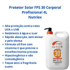 Protetor Solar Fps 30 Corporal Profissional 4l Nutriex