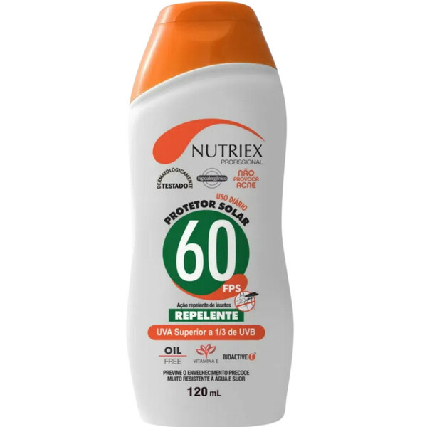 Protetor Solar Fps 60 Repelente Corporal Profissional 120...