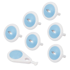 Protetor Tomada ABS Azul e Branco 7 peças