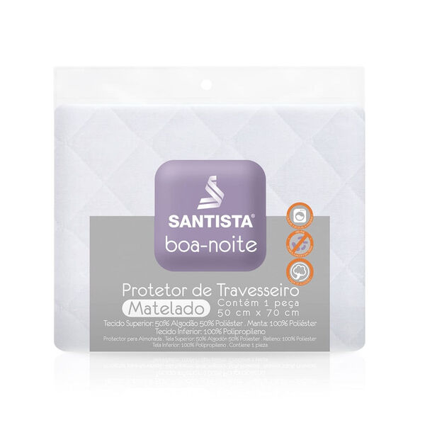 Protetor Travesseiro 50 X 70 Cm Santista Boa Noite Matelado