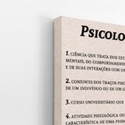 Psicologia Dicionário Minimalista Quadro Canvas 140x90cm