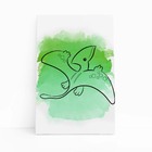 Pterodáctilo Dino Verde Infantil Quadro Canvas 100x70cm