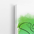 Pterodáctilo Dino Verde Infantil Quadro Canvas 60x40cm