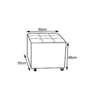 Pu Sintéticoff Decorativo Lowa 50cm C/rodízio Pu Sintético Pr