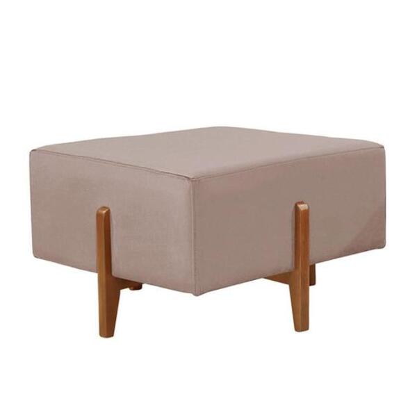 Puf Banqueta Ibiza Thor Madeira Maciça Luxo Rose