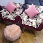 Puf Puff Para Sala E Hall De Entrada Pelúcia Rosê Gold